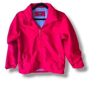Lands' End Kids Red Jacket with Light Blue Lining
